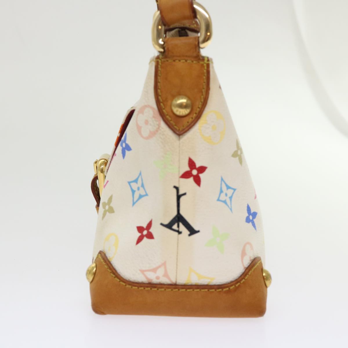 LOUIS VUITTON Monogram Multicolor Eliza Shoulder Bag White M40098 LV 46656