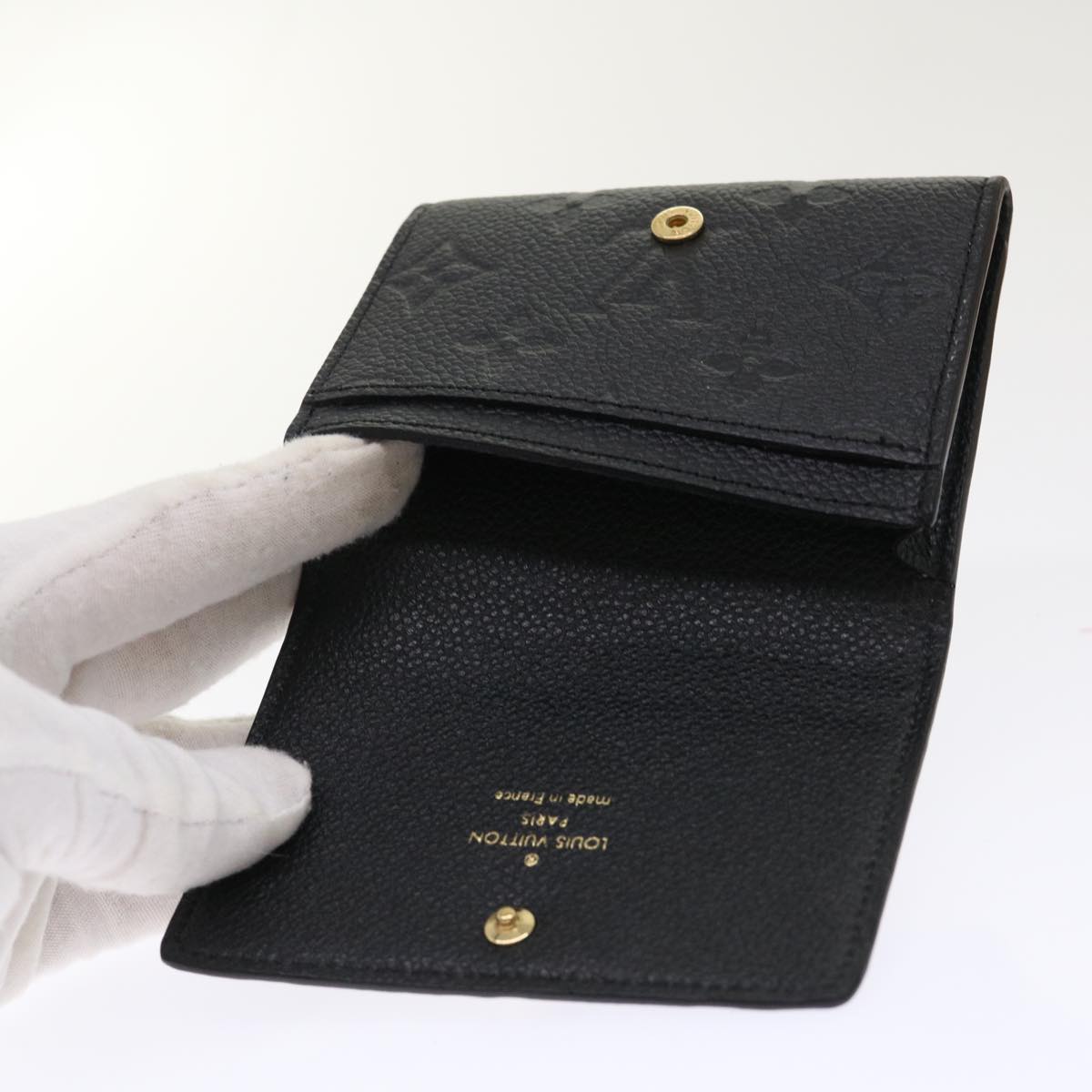 LOUIS VUITTON Empreinte Enveloppe Carte de Visite Case Black M58456 46659