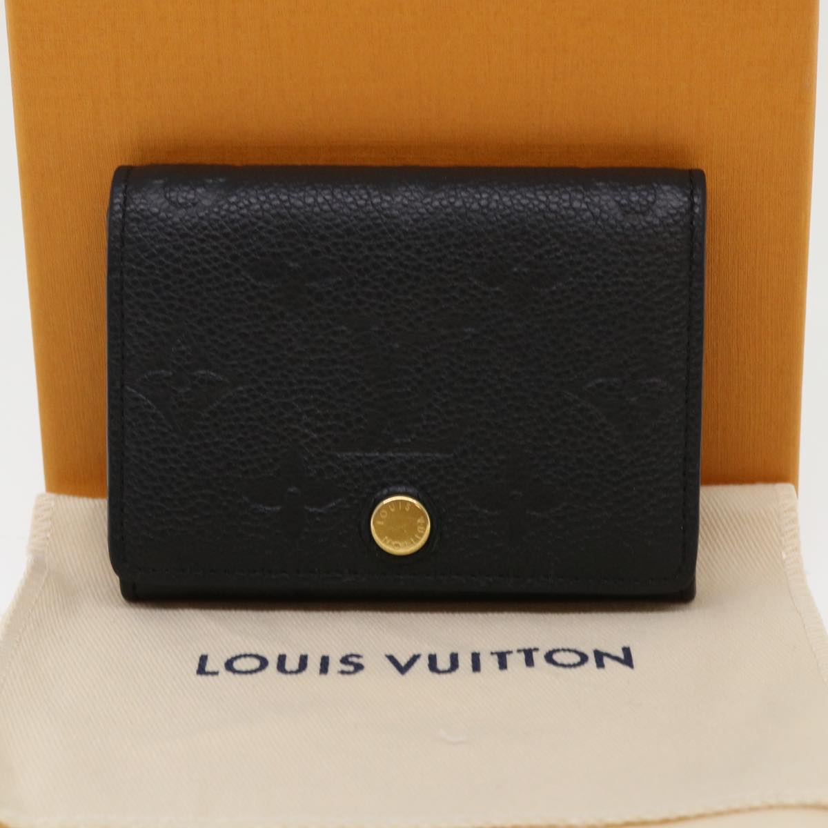 LOUIS VUITTON Empreinte Enveloppe Carte de Visite Case Black M58456 46659