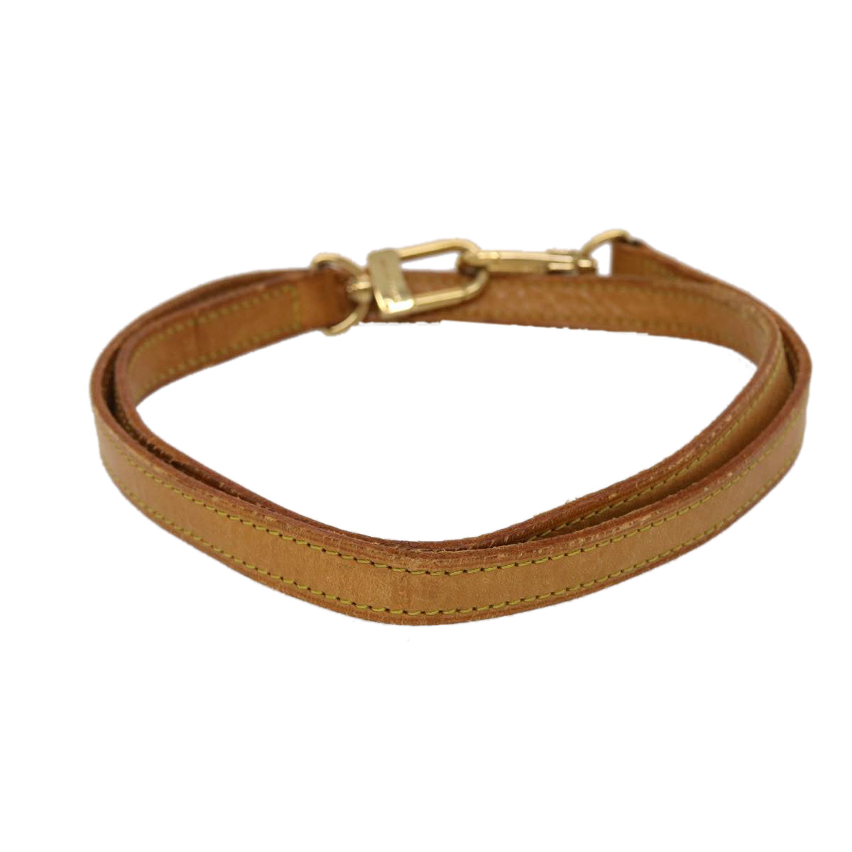 LOUIS VUITTON Shoulder Strap Leather 39.4"" Beige LV 46689
