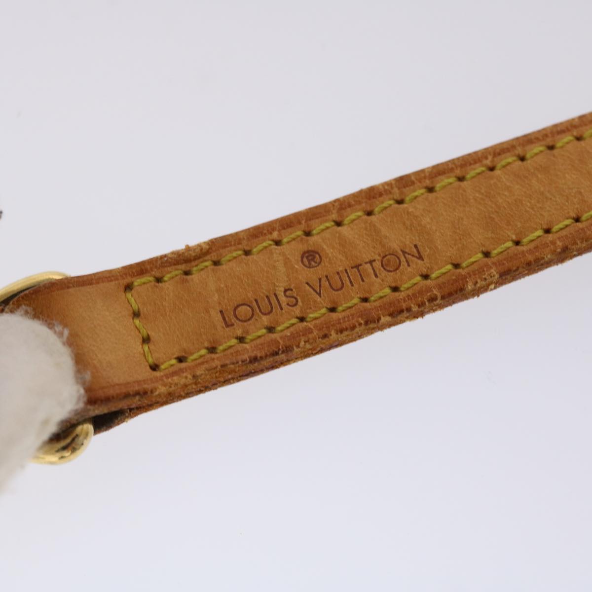 LOUIS VUITTON Shoulder Strap Leather 39.4"" Beige LV 46689