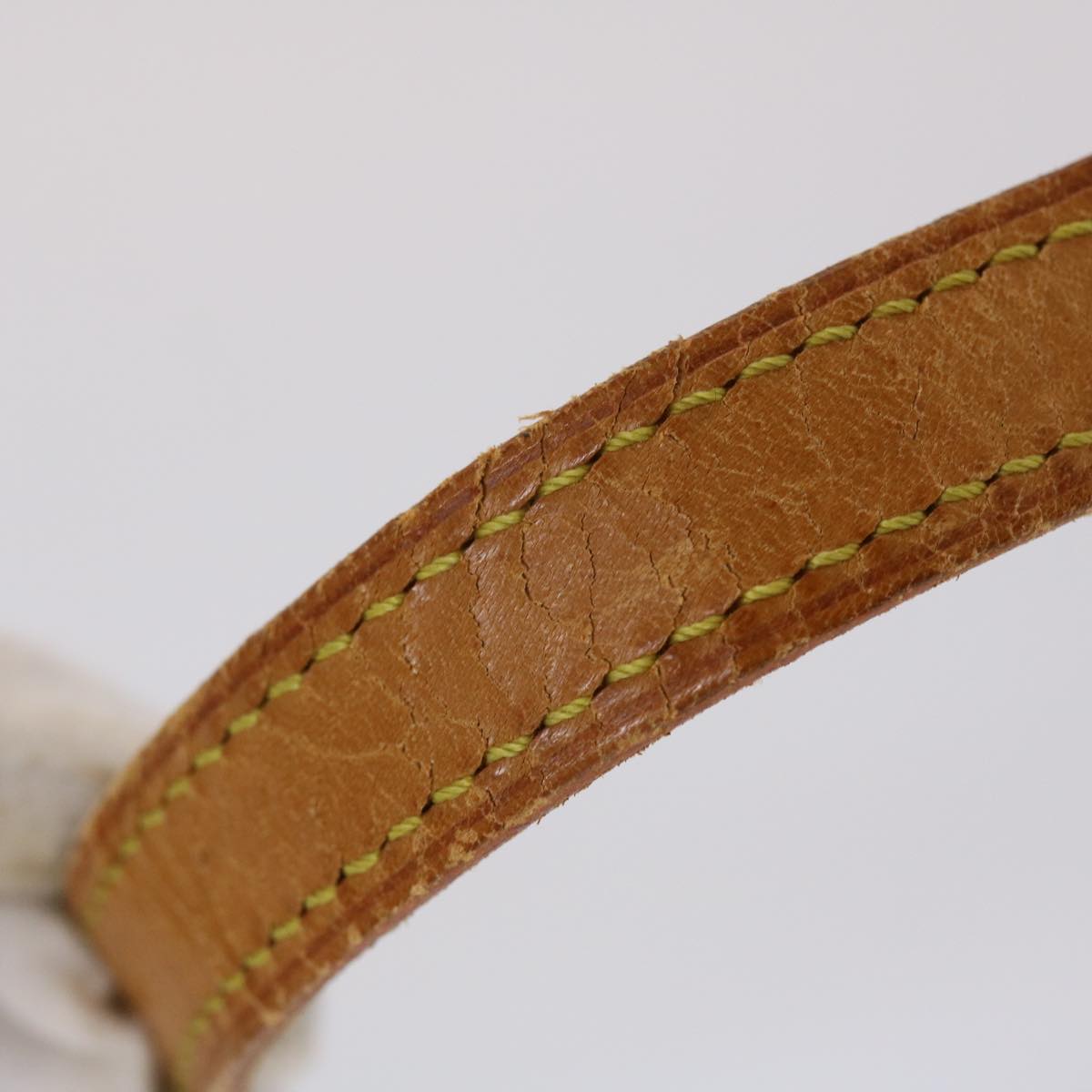LOUIS VUITTON Shoulder Strap Leather 39.4"" Beige LV 46689