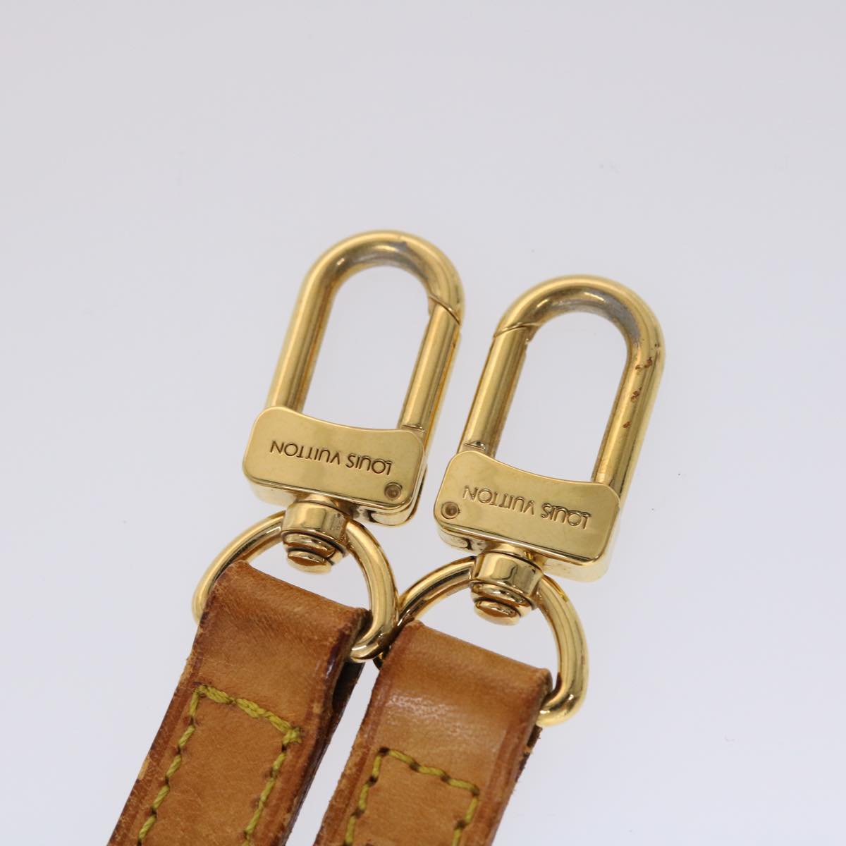 LOUIS VUITTON Shoulder Strap Leather 39.4"" Beige LV 46689