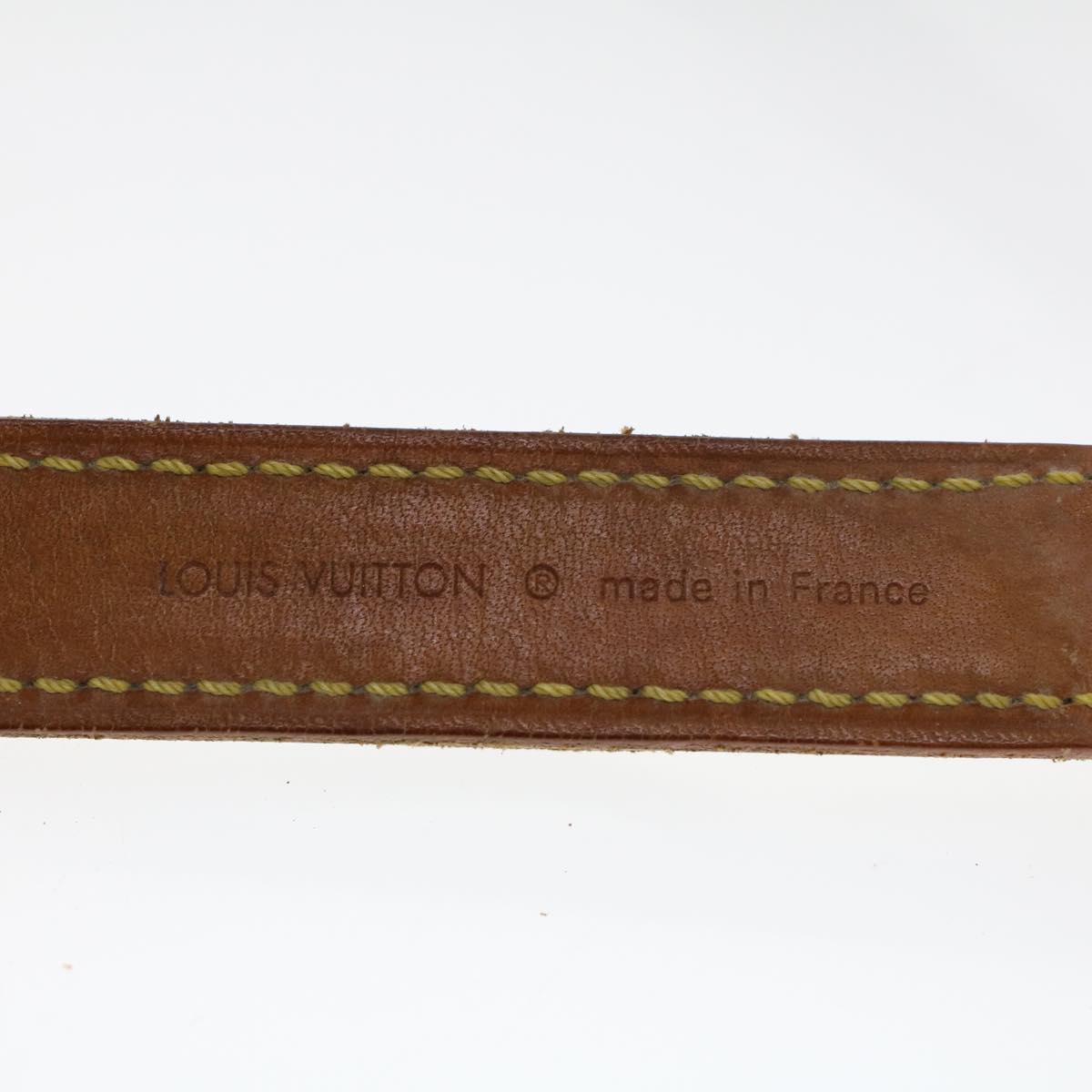 LOUIS VUITTON Shoulder Strap Leather 31.5""-38.2"" Beige LV 46690