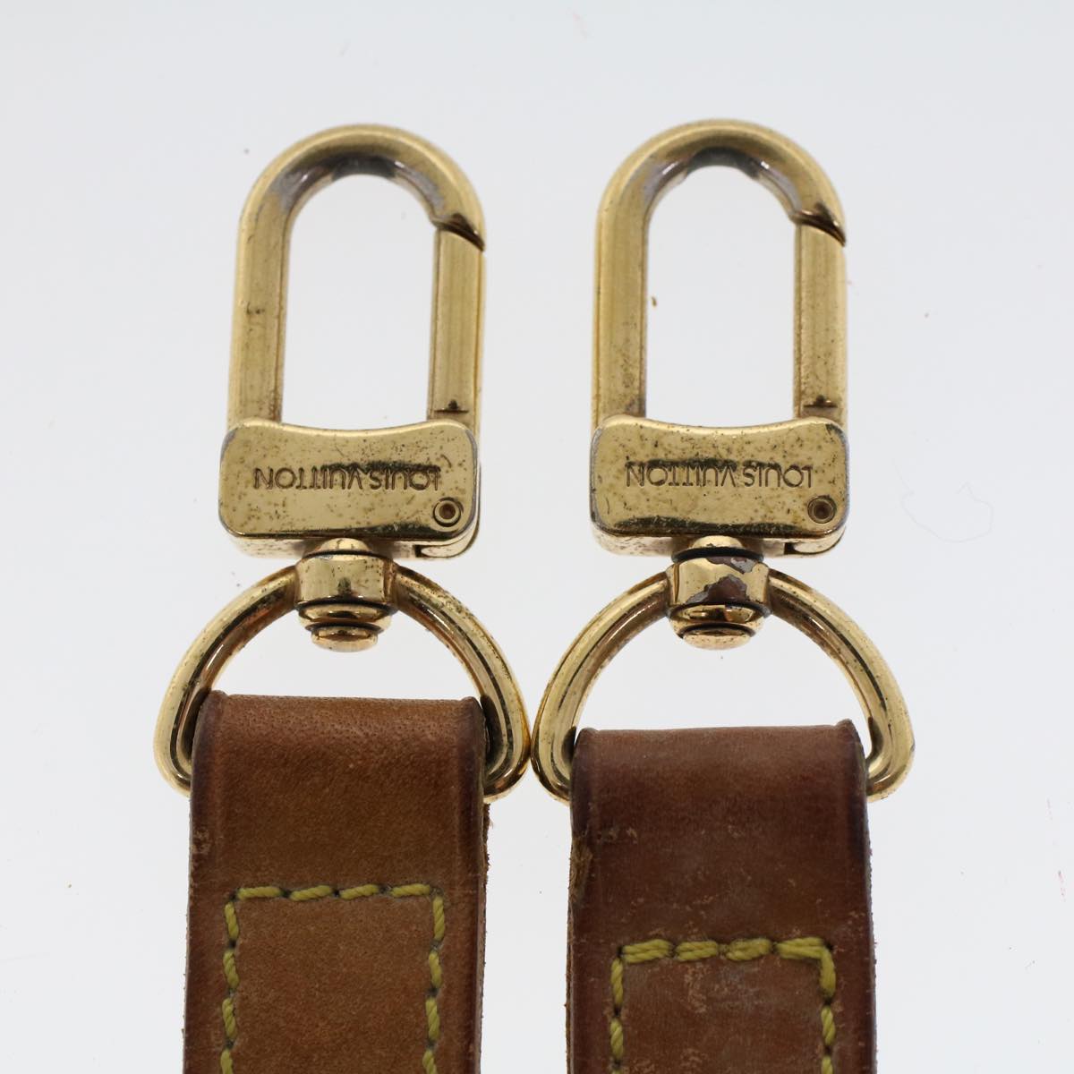 LOUIS VUITTON Shoulder Strap Leather 31.5""-38.2"" Beige LV 46690