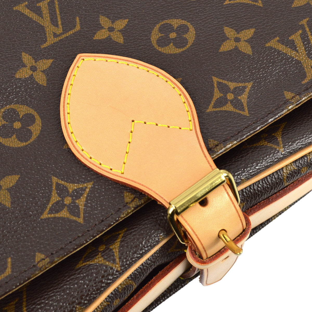 Louis Vuitton 1991  Monogram Cartouchiere GM Shoulder Bag M51252