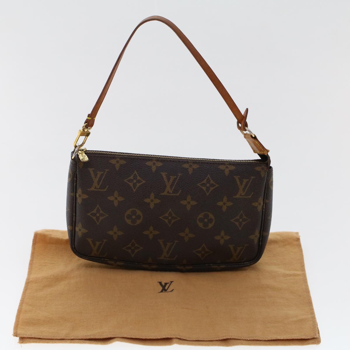 LOUIS VUITTON Monogram Pochette Accessoires Pouch M51980 LV 46706
