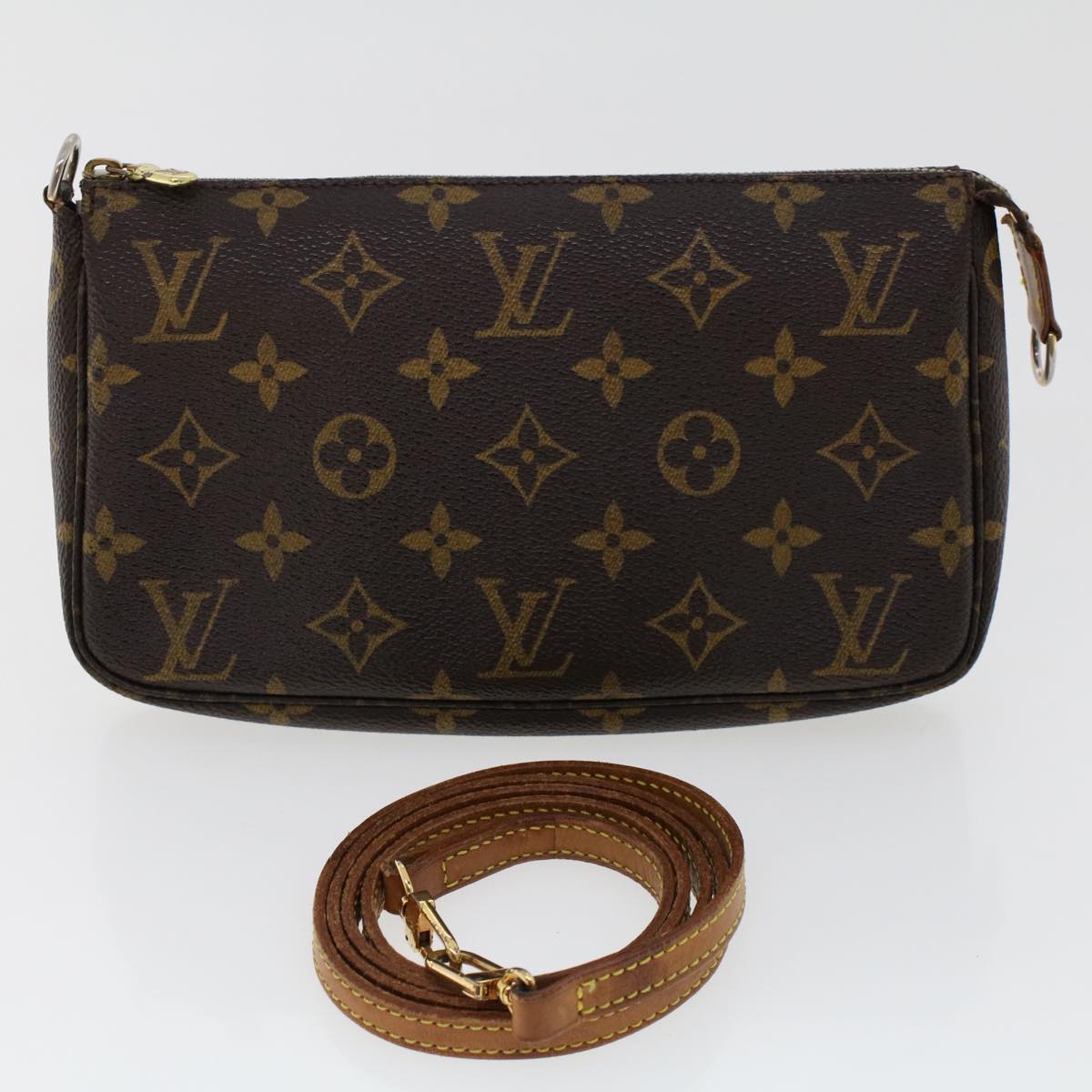 LOUIS VUITTON Monogram Pochette Accessoires Pouch M51980 LV 46709