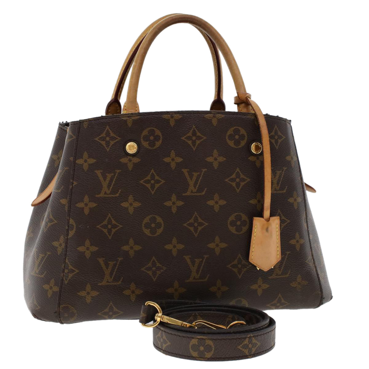 LOUIS VUITTON Monogram Montaigne BB Hand Bag 2way M41055 LV 46716