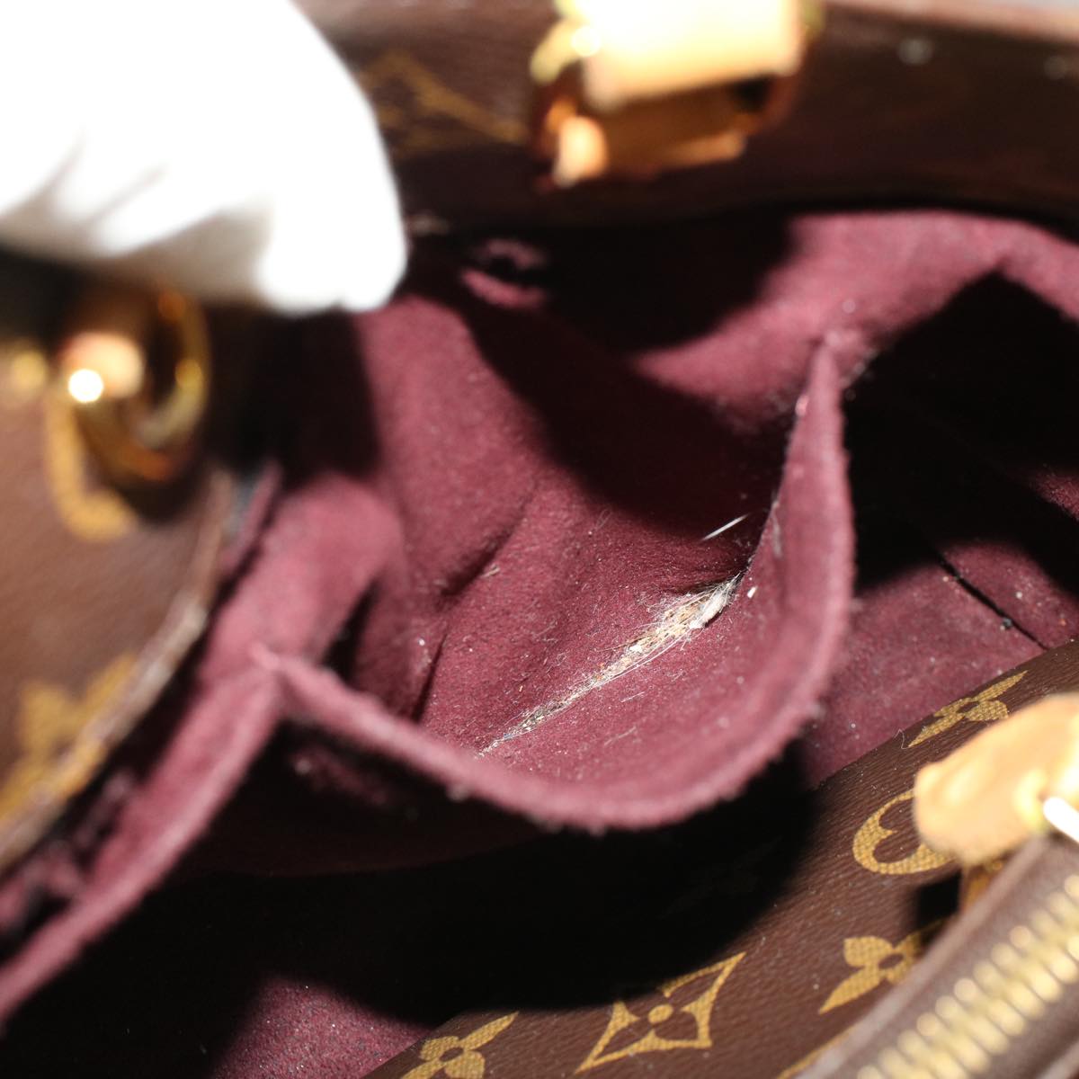 LOUIS VUITTON Monogram Montaigne BB Hand Bag 2way M41055 LV 46716
