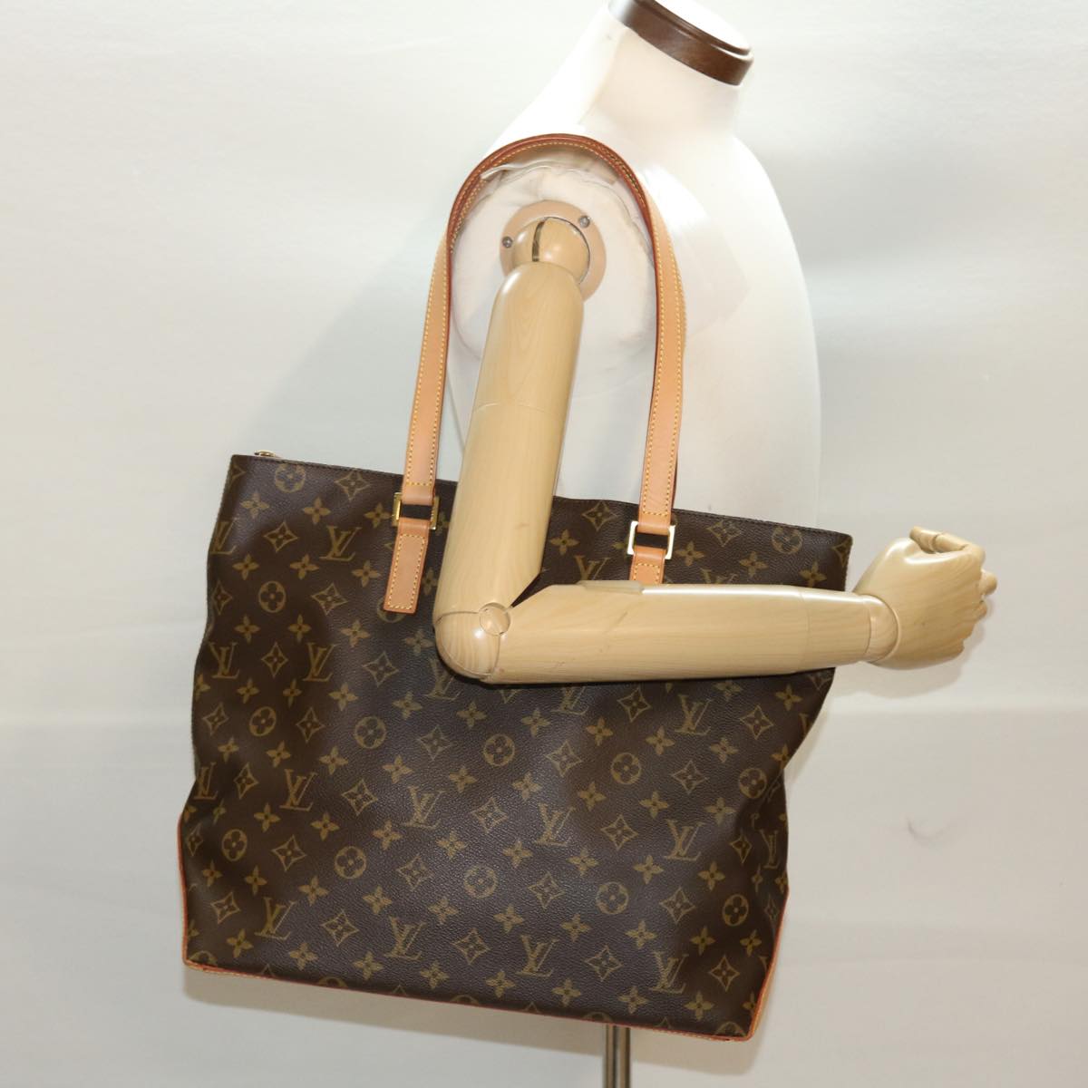 LOUIS VUITTON Monogram Cabas Mezzo Tote Bag M51151 LV 46736