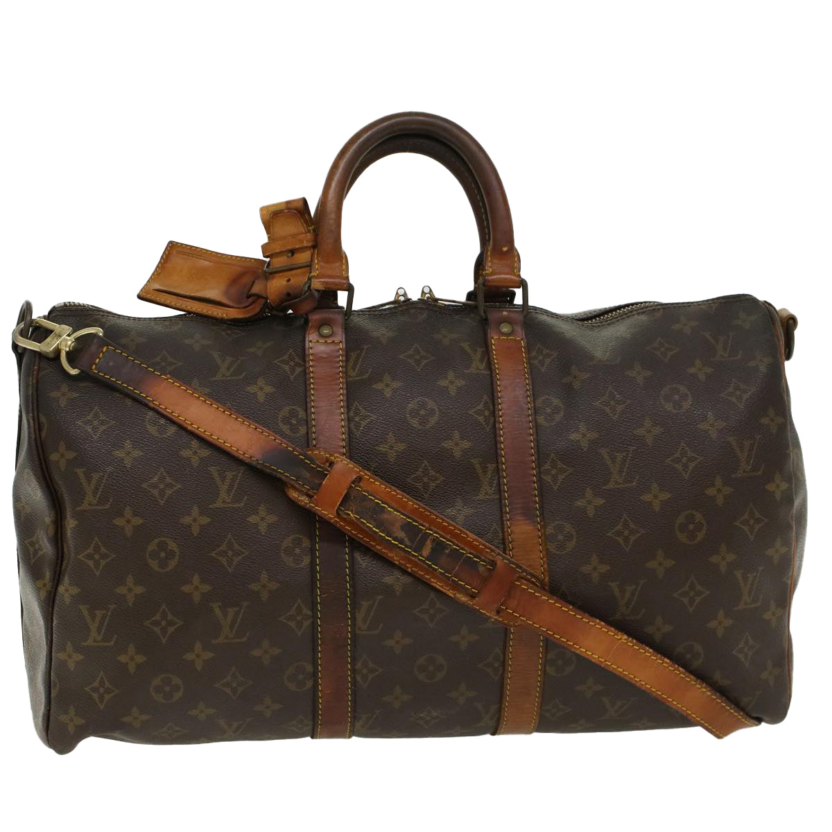 LOUIS VUITTON Monogram Keepall Bandouliere 45 Boston Bag M41418 LV 46742