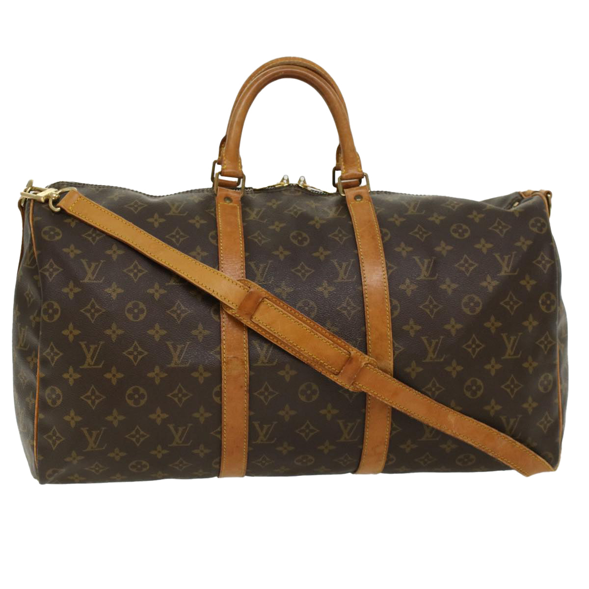 LOUIS VUITTON Monogram Keepall Bandouliere 50 Boston Bag M41416 LV 46743