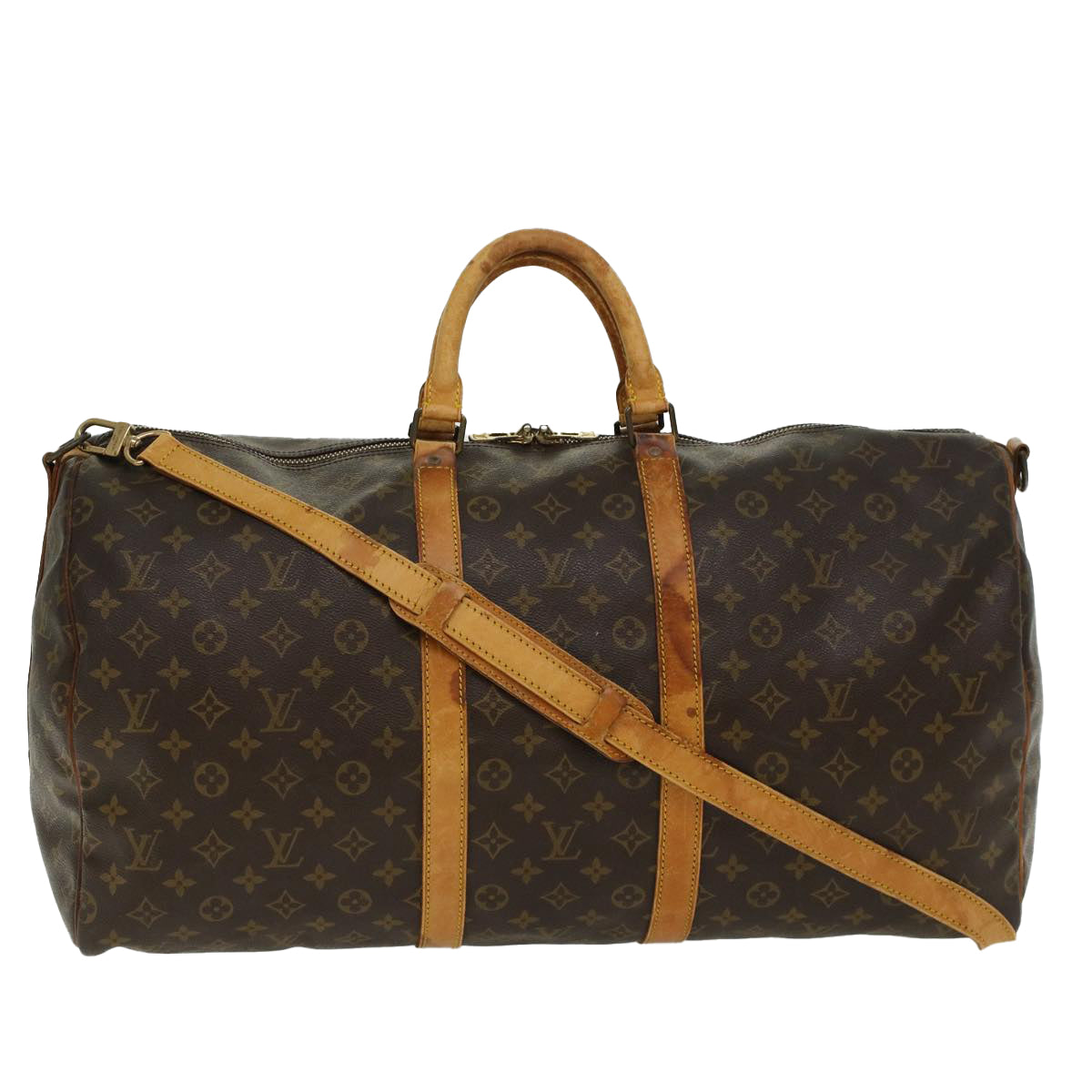 LOUIS VUITTON Monogram Keepall Bandouliere 55 Boston Bag M41414 LV 46745
