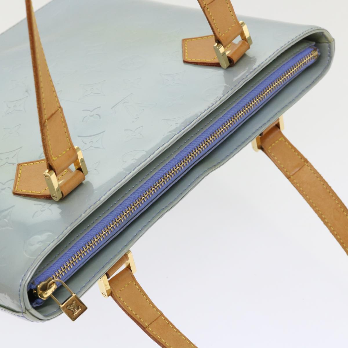 LOUIS VUITTON Monogram Vernis Houston Hand Bag Lavande M91218 LV 46747