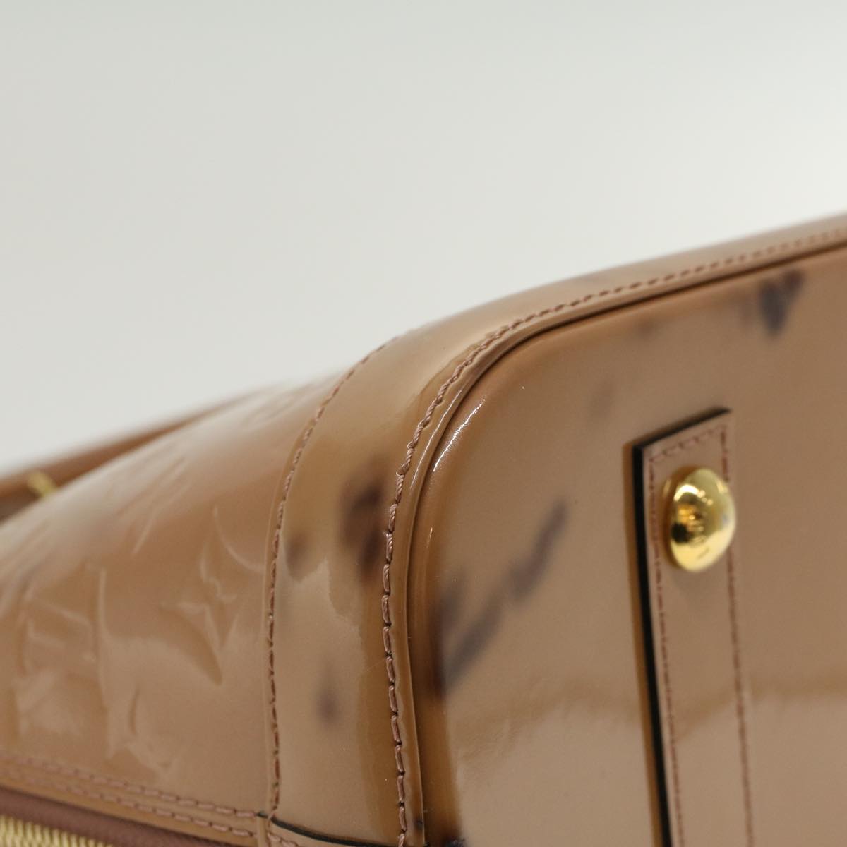 LOUIS VUITTON Monogram Vernis Alma PM Hand Bag Rose Velours M91583 LV 46750