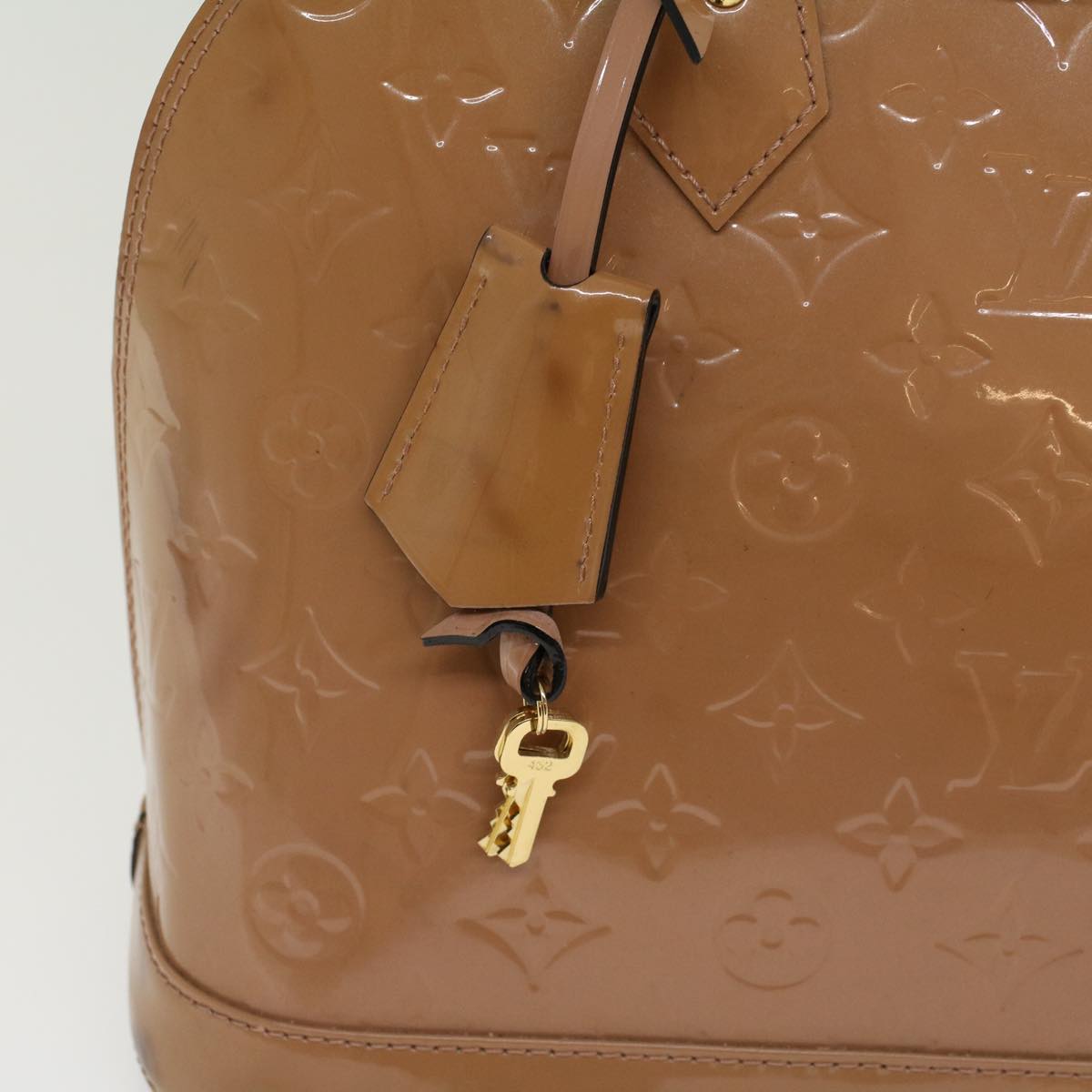 LOUIS VUITTON Monogram Vernis Alma PM Hand Bag Rose Velours M91583 LV 46750