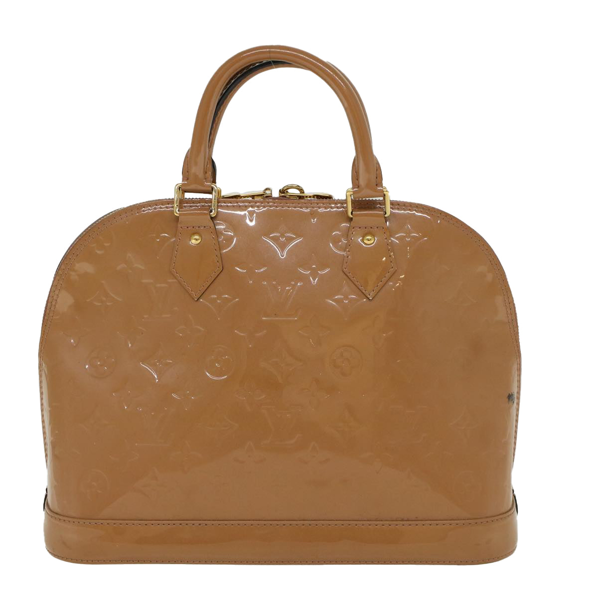 LOUIS VUITTON Monogram Vernis Alma PM Hand Bag Rose Velours M91583 LV 46750