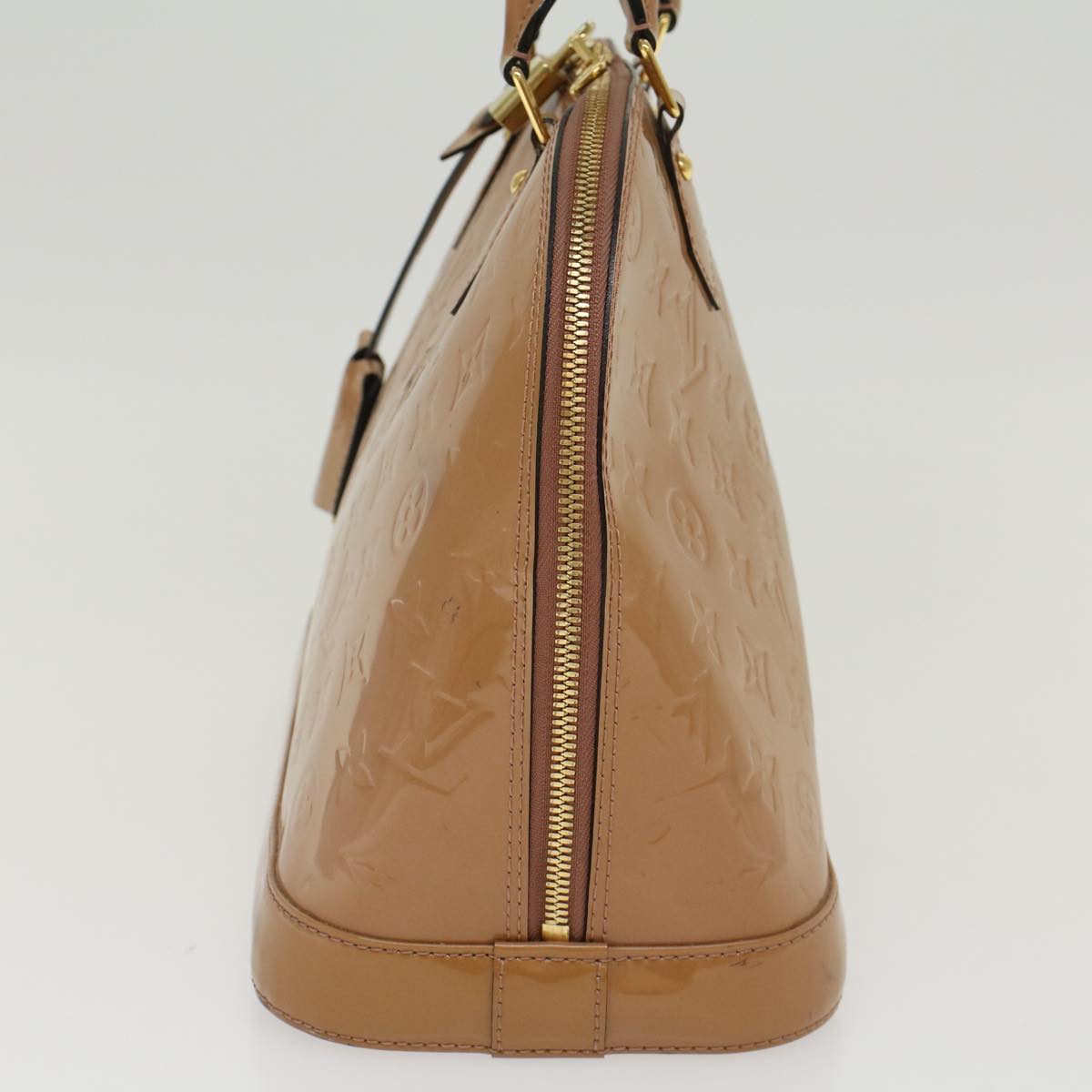 LOUIS VUITTON Monogram Vernis Alma PM Hand Bag Rose Velours M91583 LV 46750