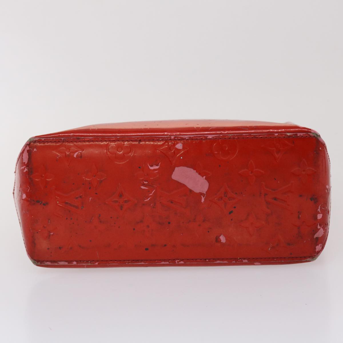 LOUIS VUITTON Monogram Vernis Reade PM Hand Bag Rouge M91088 LV 46754