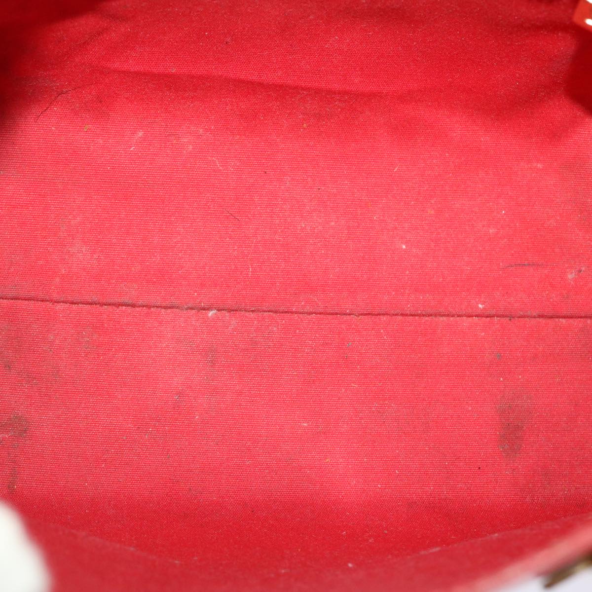 LOUIS VUITTON Monogram Vernis Reade PM Hand Bag Rouge M91088 LV 46754