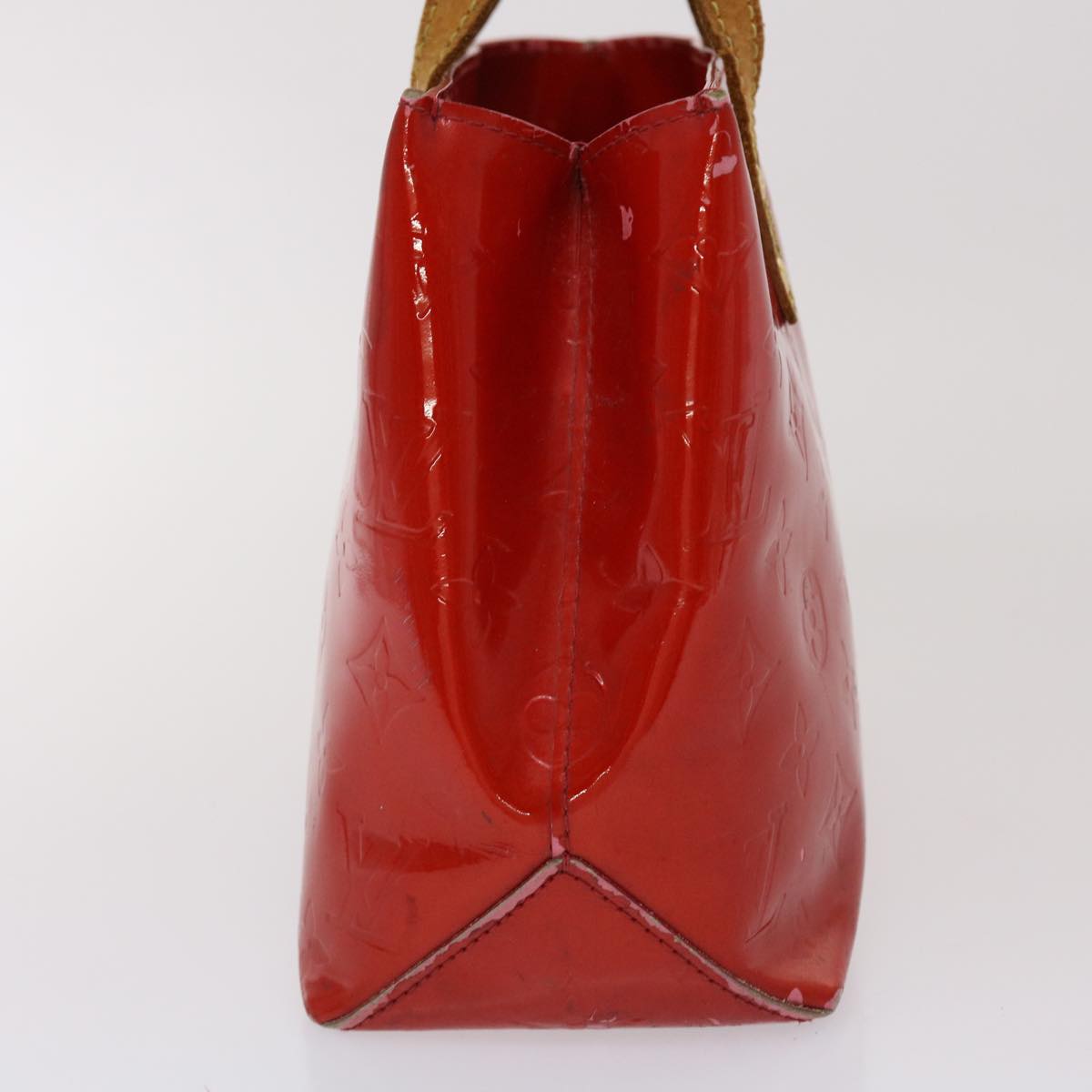 LOUIS VUITTON Monogram Vernis Reade PM Hand Bag Rouge M91088 LV 46754