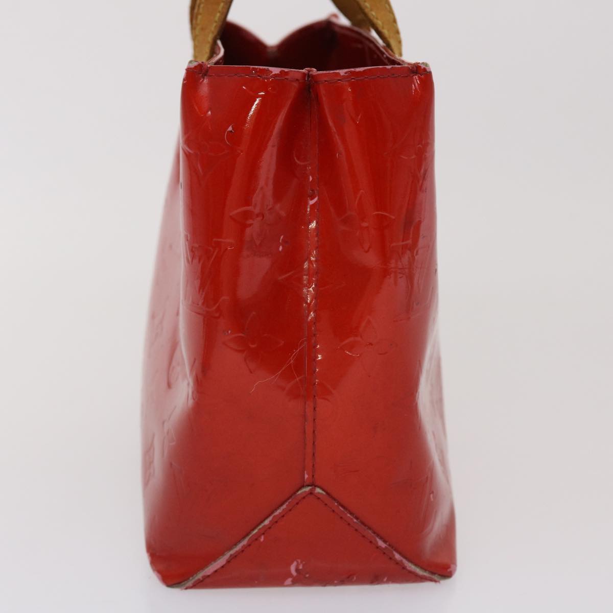 LOUIS VUITTON Monogram Vernis Reade PM Hand Bag Rouge M91088 LV 46754