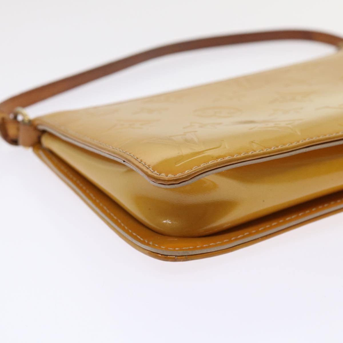 LOUIS VUITTON Monogram Vernis Lexington Accessory Pouch Beige M91010 46755
