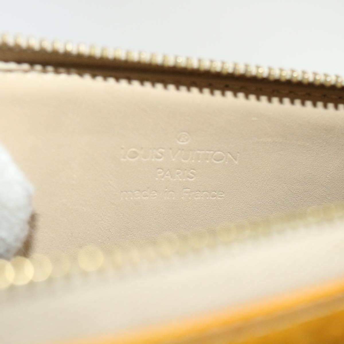 LOUIS VUITTON Monogram Vernis Lexington Accessory Pouch Beige M91010 46755