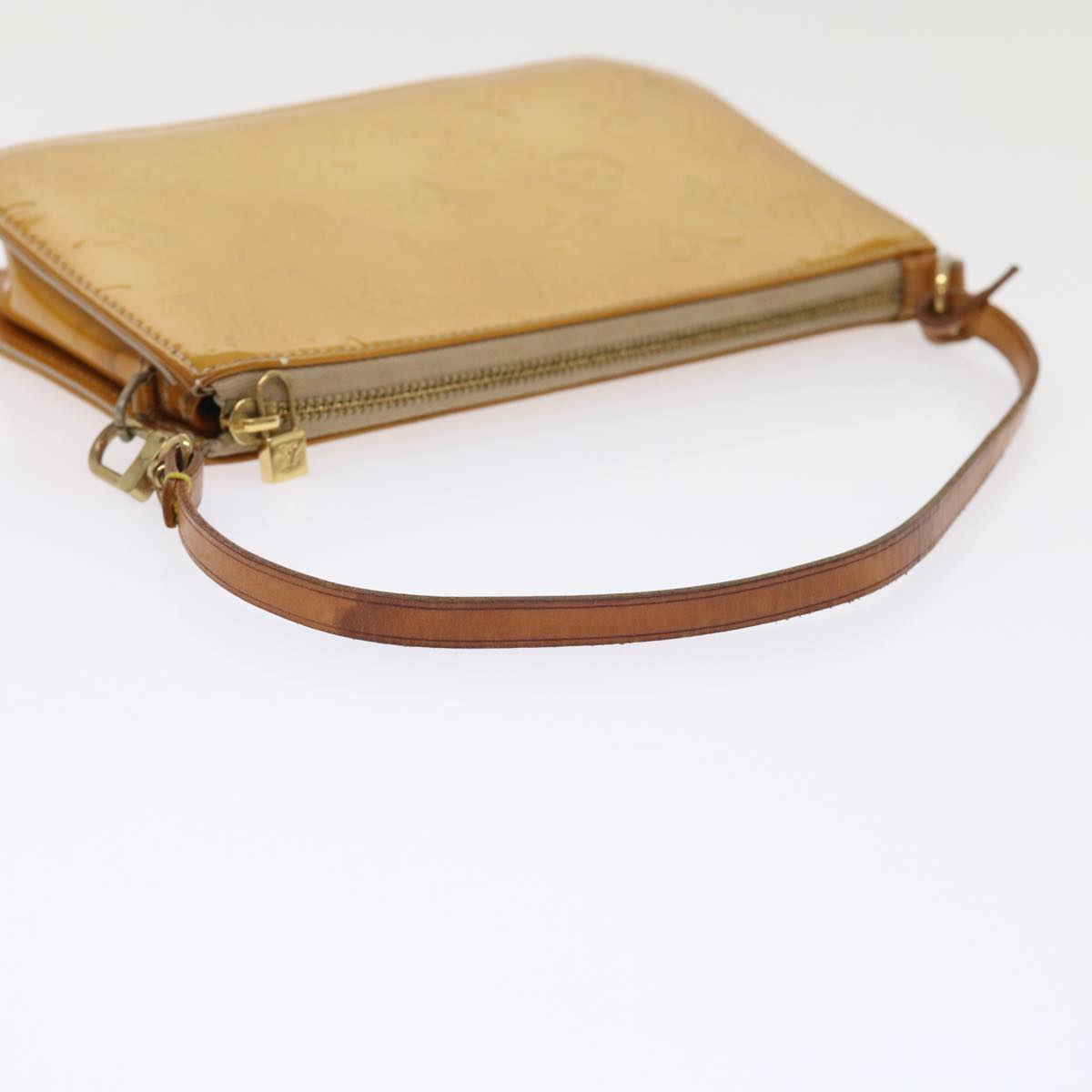 LOUIS VUITTON Monogram Vernis Lexington Accessory Pouch Beige M91010 46755