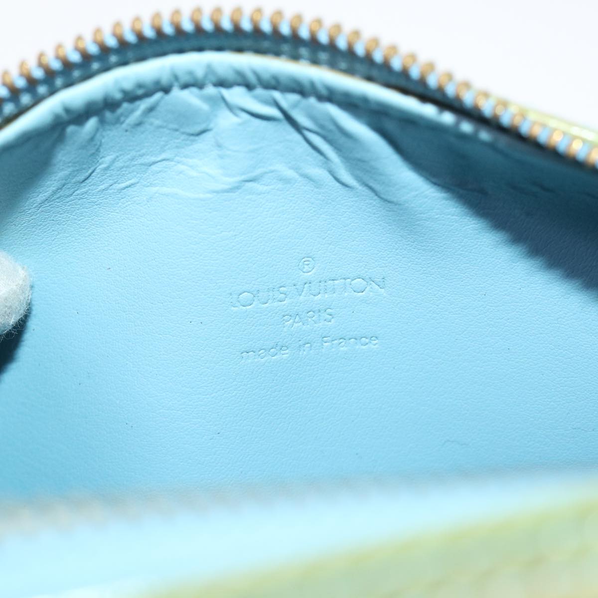 LOUIS VUITTON Monogram Vernis Bedford Hand Bag Baby Blue M91007 LV 46756