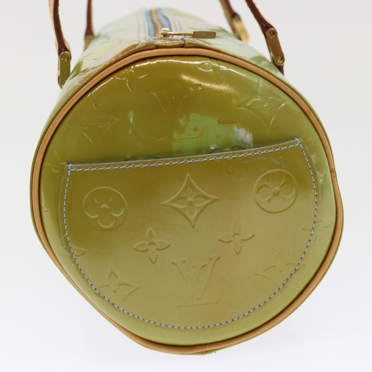 LOUIS VUITTON Monogram Vernis Bedford Hand Bag Baby Blue M91007 LV 46756