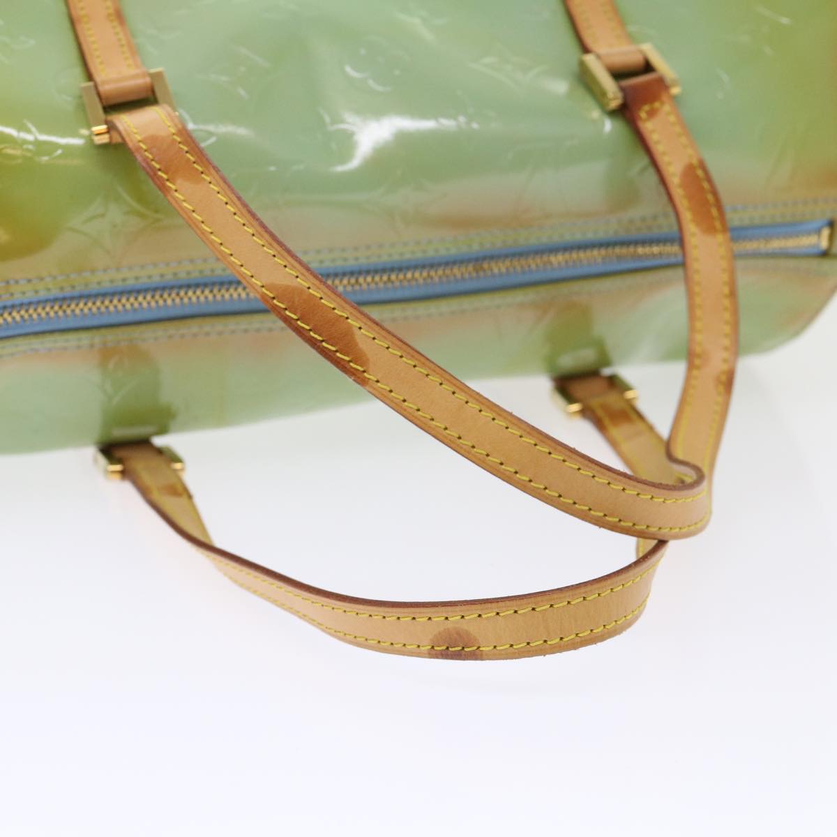 LOUIS VUITTON Monogram Vernis Bedford Hand Bag Baby Blue M91007 LV 46756