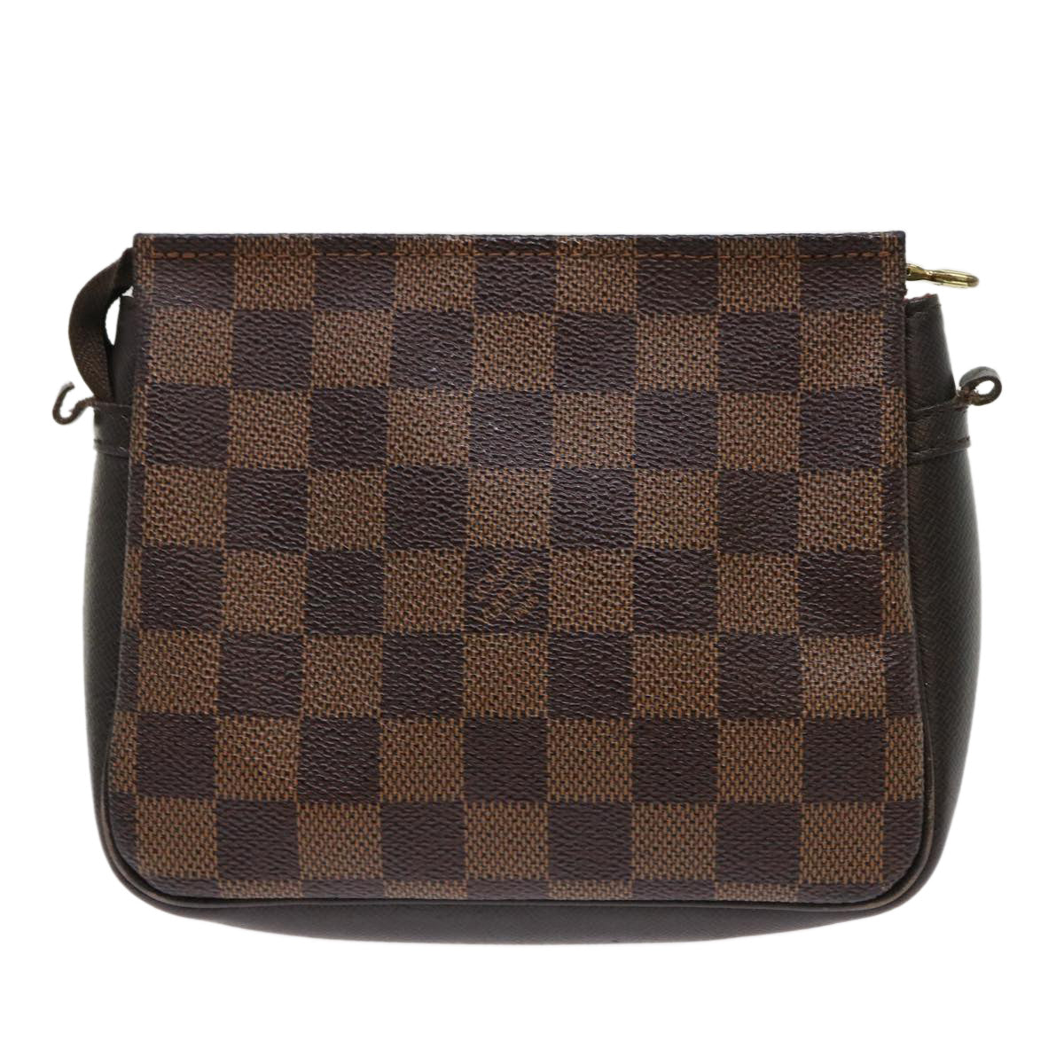 LOUIS VUITTON Damier Ebene Trousse Make Up Pouch N51982 LV 46759