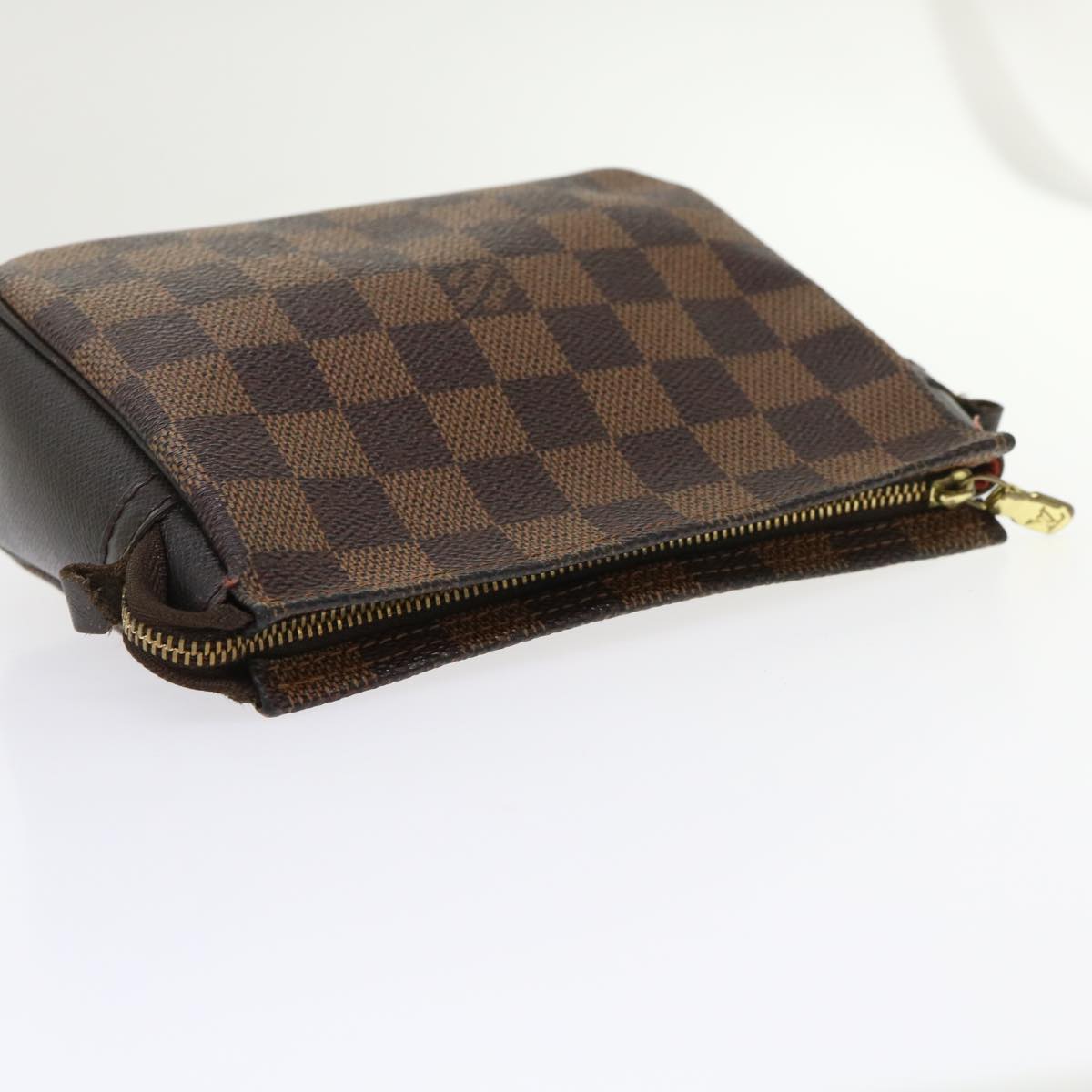 LOUIS VUITTON Damier Ebene Trousse Make Up Pouch N51982 LV 46759