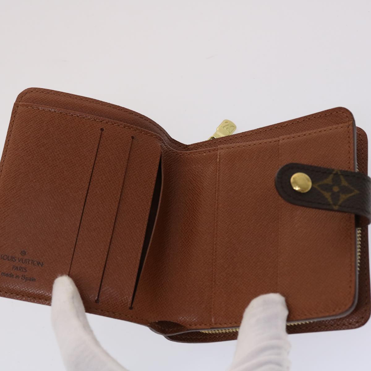 LOUIS VUITTON Monogram Compact Zip Wallet M61667 LV 46781