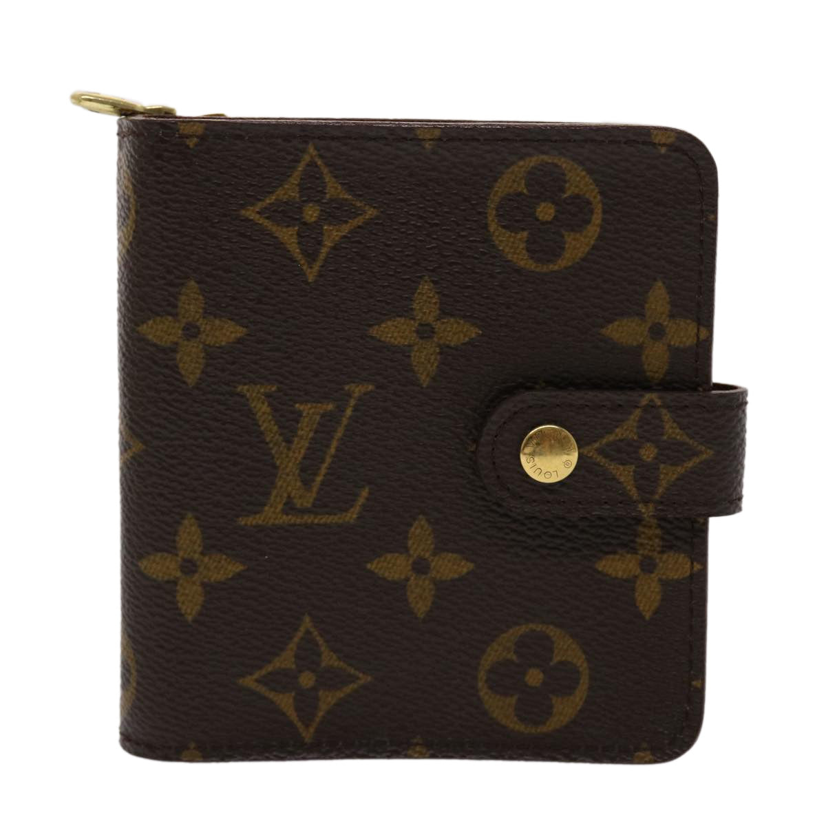 LOUIS VUITTON Monogram Compact Zip Wallet M61667 LV 46781
