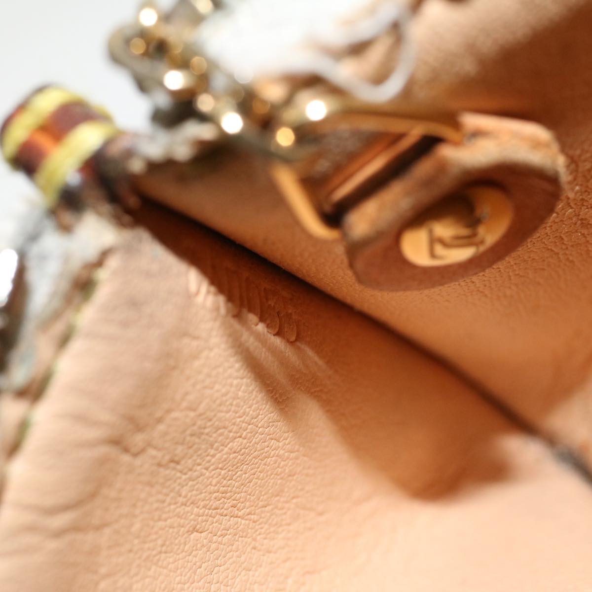 LOUIS VUITTON Monogram Multicolor Pochette Cles Purse White M92655 LV 46787