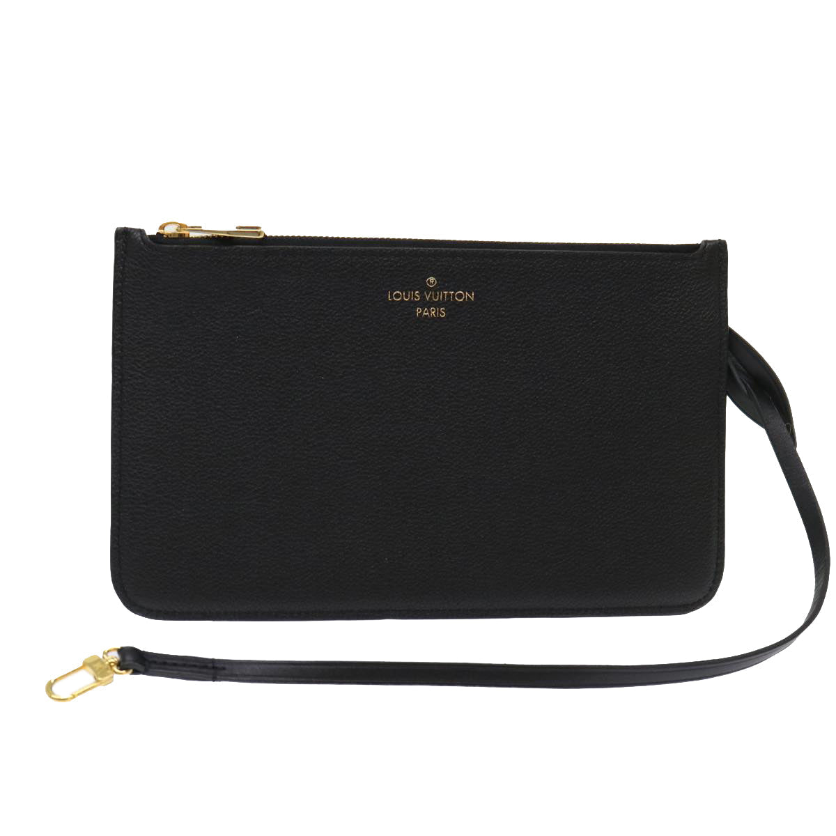LOUIS VUITTON Monogram Empreinte Neverfull MM M46040 Pouch Black LV 46795