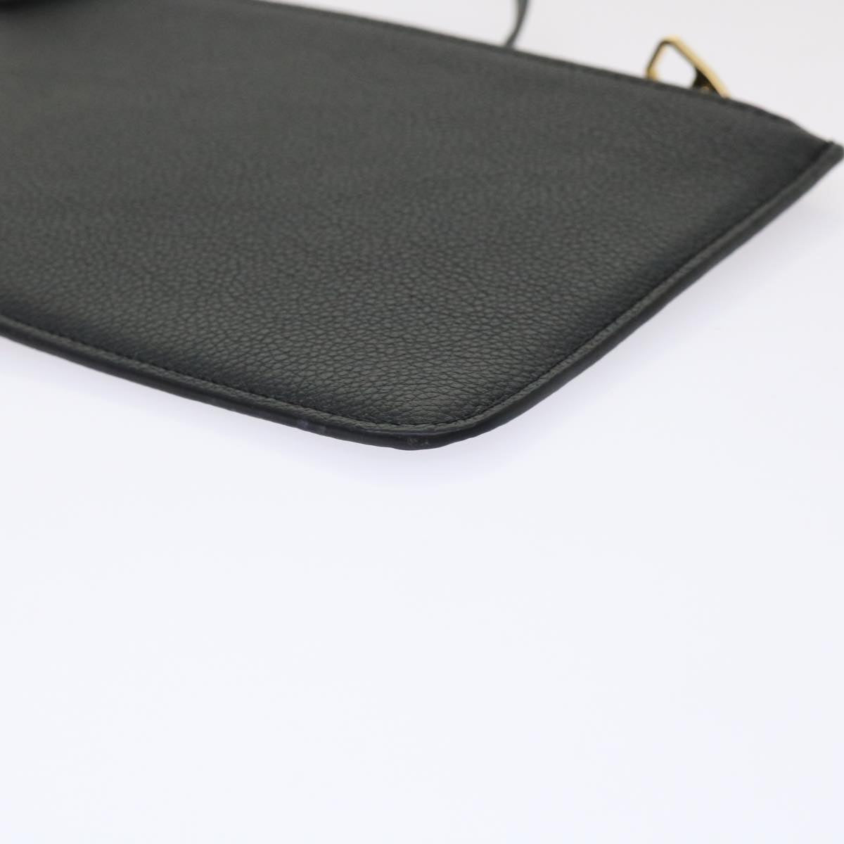 LOUIS VUITTON Monogram Empreinte Neverfull MM M46040 Pouch Black LV 46795