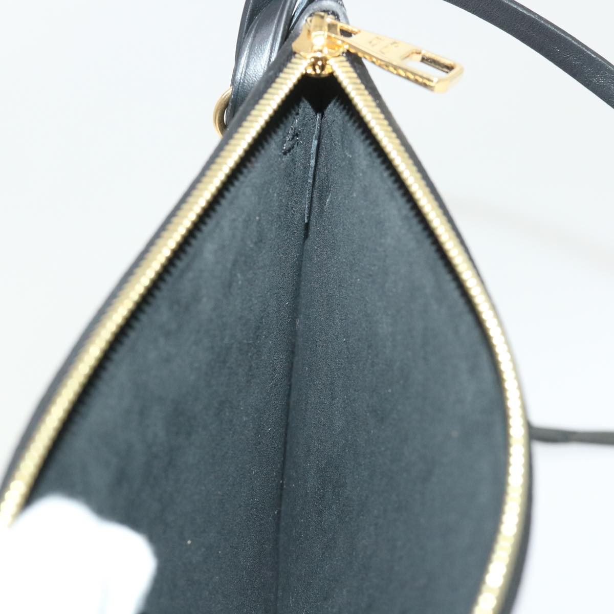LOUIS VUITTON Monogram Empreinte Neverfull MM M46040 Pouch Black LV 46795