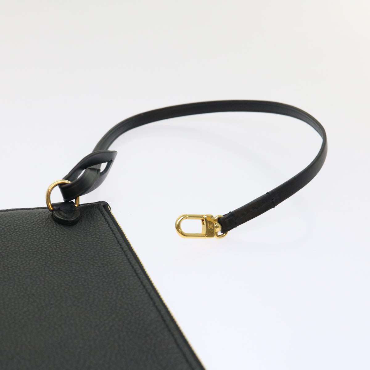 LOUIS VUITTON Monogram Empreinte Neverfull MM M46040 Pouch Black LV 46795
