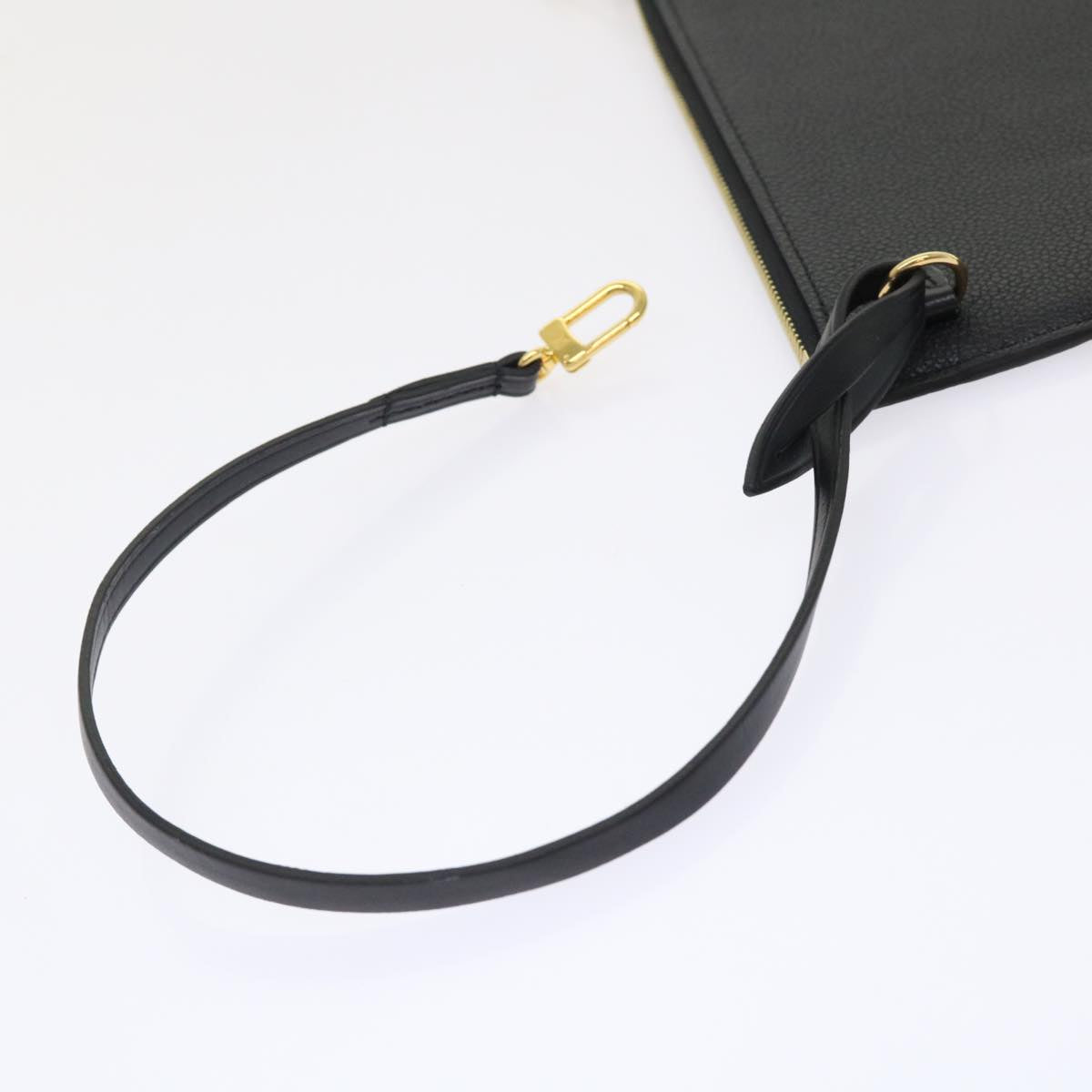 LOUIS VUITTON Monogram Empreinte Neverfull MM M46040 Pouch Black LV 46795