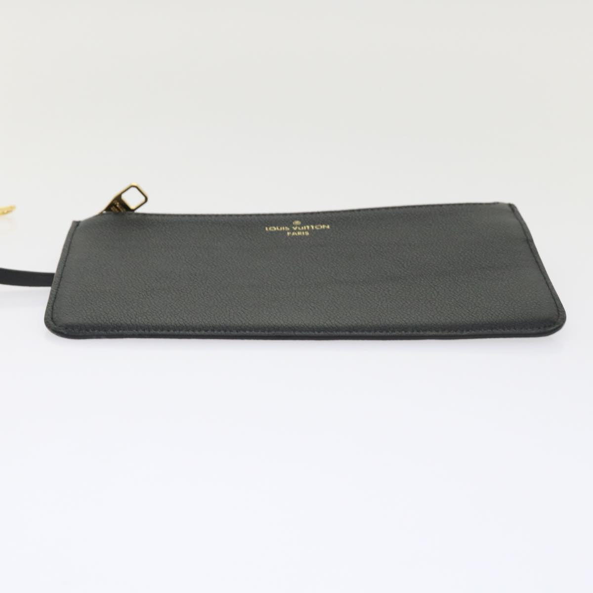 LOUIS VUITTON Monogram Empreinte Neverfull MM M46040 Pouch Black LV 46795