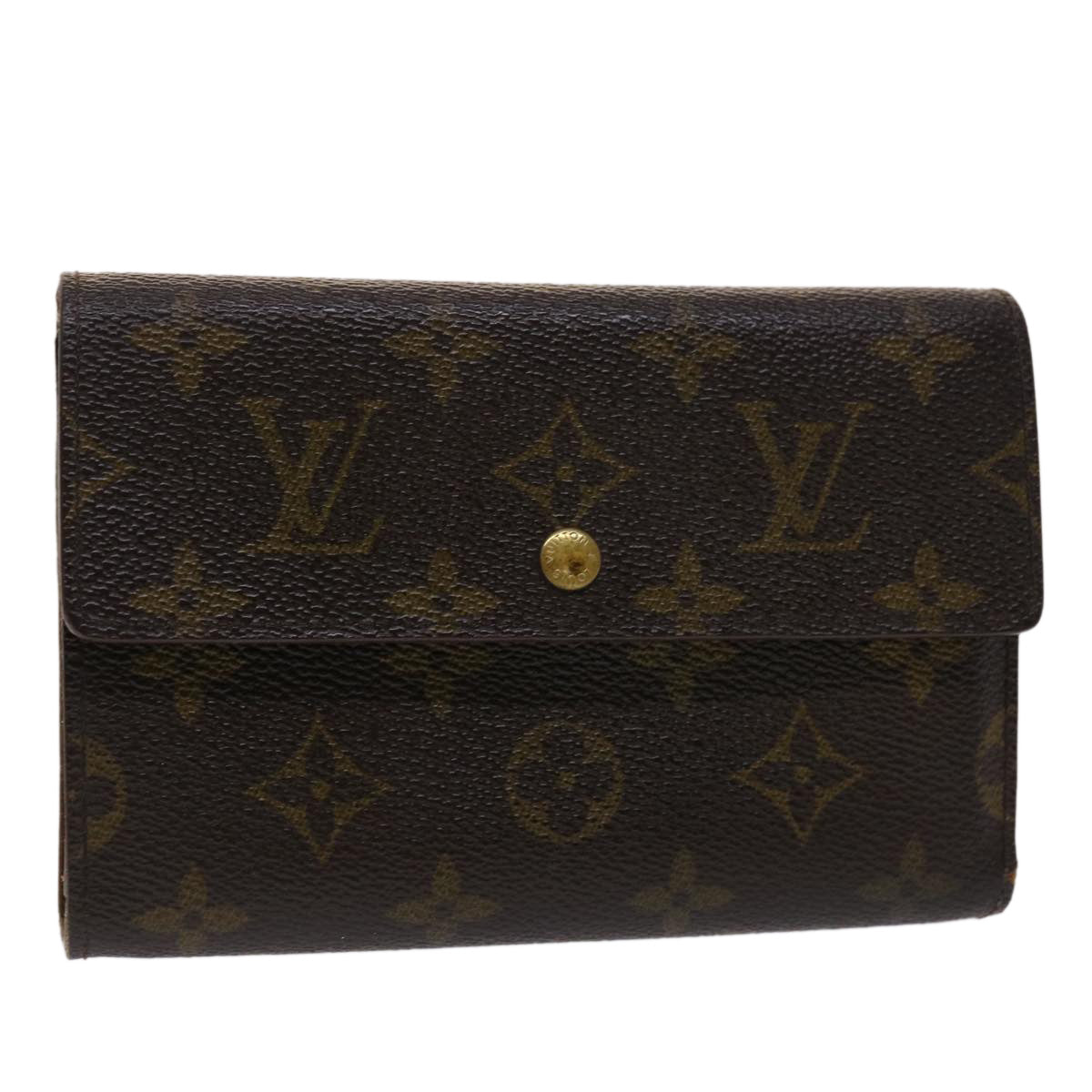 LOUIS VUITTON Monogram Porte Tresor Etui Papie Wallet M61202 LV 46800