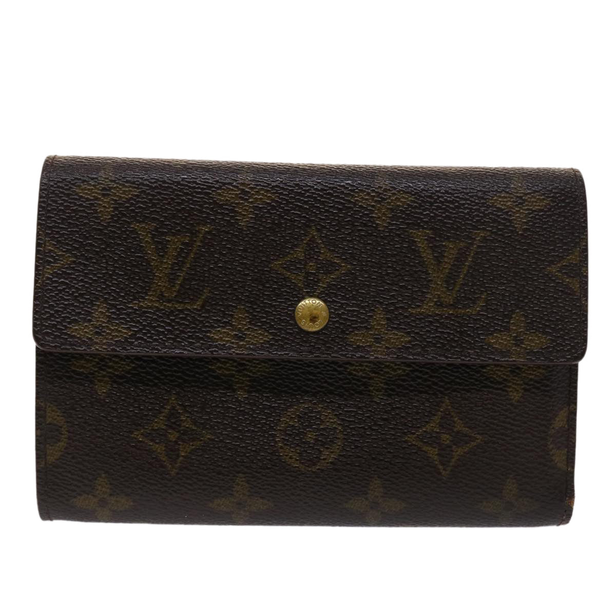 LOUIS VUITTON Monogram Porte Tresor Etui Papie Wallet M61202 LV 46800