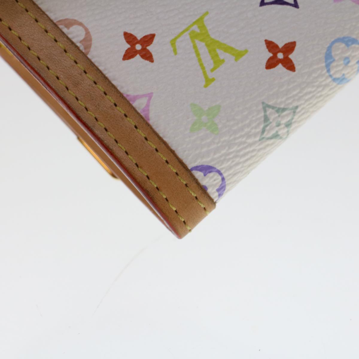 LOUIS VUITTON Monogram Multicolor Porte Monnaie Plat White M92657 LV 46811