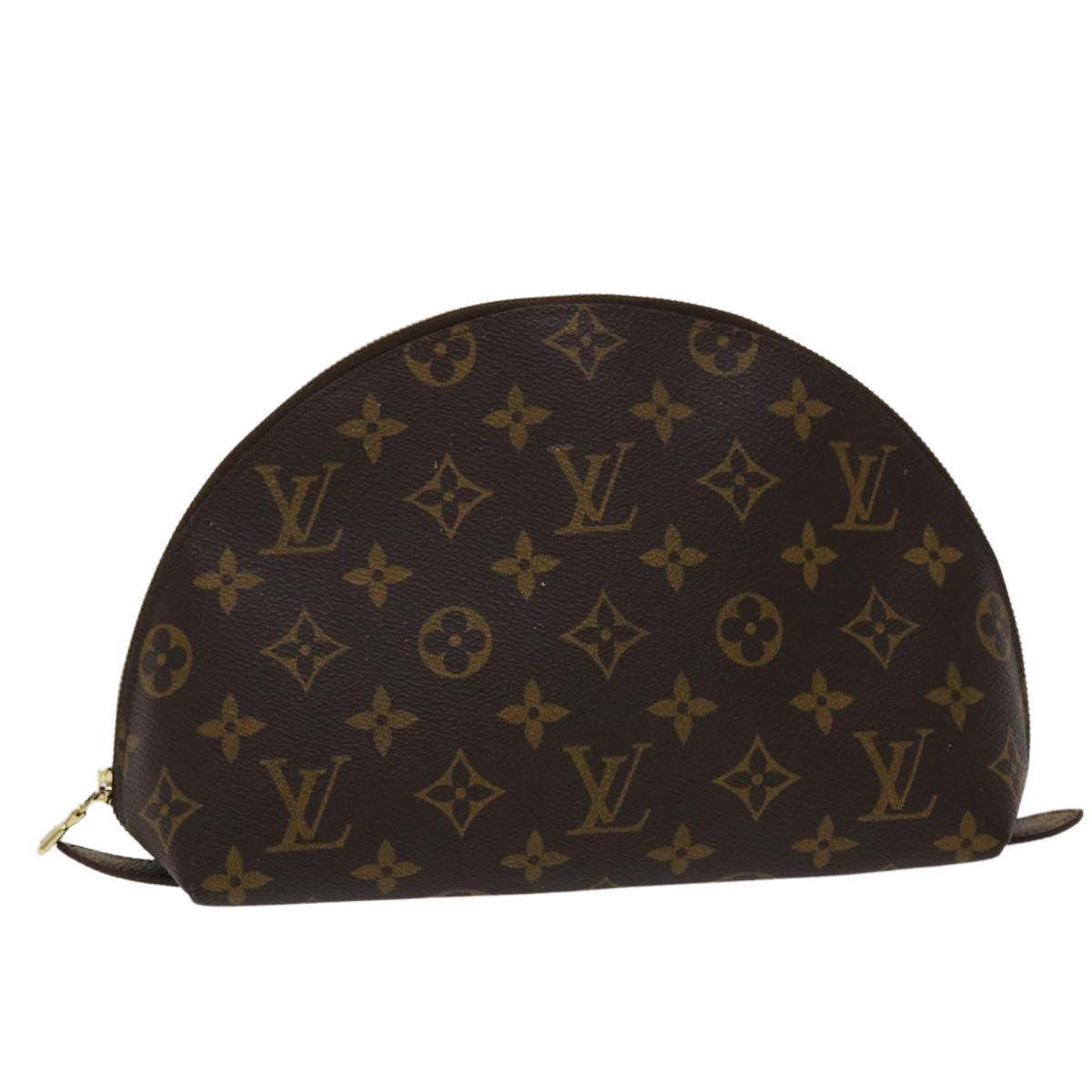 LOUIS VUITTON Monogram Trousse Demi Ronde Cosmetic Pouch M47520 LV 46813