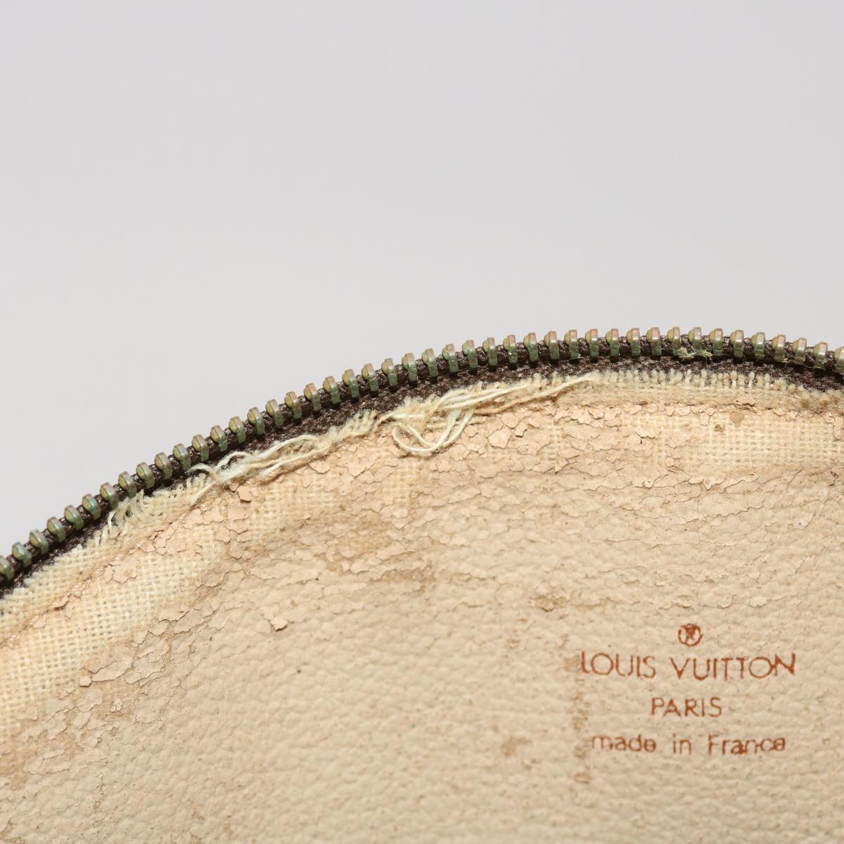LOUIS VUITTON Monogram Trousse Demi Ronde Cosmetic Pouch M47520 LV 46813