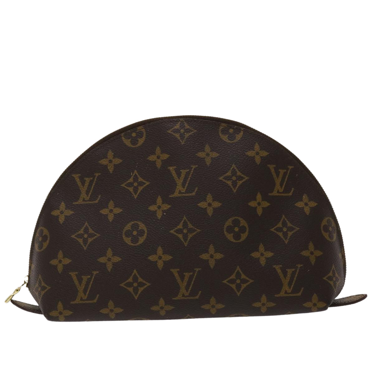 LOUIS VUITTON Monogram Trousse Demi Ronde Cosmetic Pouch M47520 LV 46813